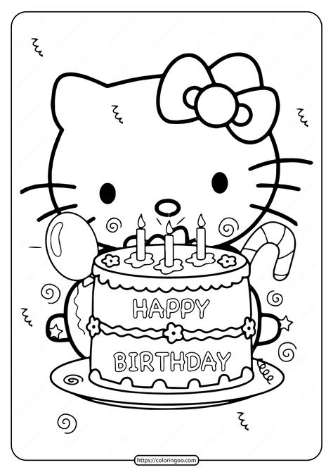 Hello Kitty, also known by her full name, Kitty White, is a fictional character produced by the Japanese company Sanrio, created by Yuko Shimizu, and designed Printable Hello Kitty Coloring Pages, Kid Diy Crafts, Free Printable Hello Kitty, Draw Hello Kitty, Printable Hello Kitty, Hello Kitty Colouring, Batman Coloring, Birthday Hello Kitty, Hello Kitty Coloring Pages