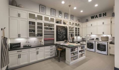 Basement Laundry Room Makeover, Sewing Room Ideas, Laundry Craft Rooms, Laundry Room Organization Storage, Craft Spaces, Room Storage Diy, Basement Laundry Room, Dream Laundry Room, Basement Laundry