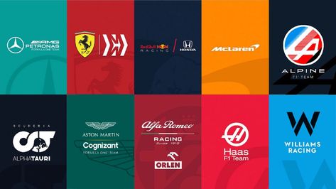 All Car Logos, Escuderias F1, F1 Teams, Race Car Birthday Party, Formula 1 Car Racing, Team Wallpaper, Race Car Birthday, Formula Racing, Cars Birthday Parties