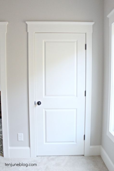 Farmhouse Interior Doors, Farmhouse Trim, Cheap Farmhouse, Interior Door Trim, Baseboard Trim, House Trim, Window Casing, Door Casing, Glass Doors Interior