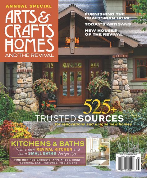 The 2020 Arts & Crafts Homes Annual Resource Guide - Design for the Arts & Crafts House | Arts & Crafts Homes Online Small Bath Design, Craftsman Houses, Bungalow Interiors, Craftsman Details, Kitchens Cabinets, House Journal, Craftsman Interior, Renovation Architecture, Pottery Wall