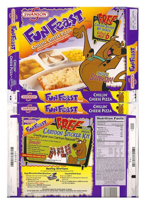 Swanson Fun Feast Nostalgic Snacks, 2000s Food, Food Nostalgia, Create Your Own Cartoon, 90s Food, Dinner Box, Barbie Printables, Barbie Food, Tv Dinner