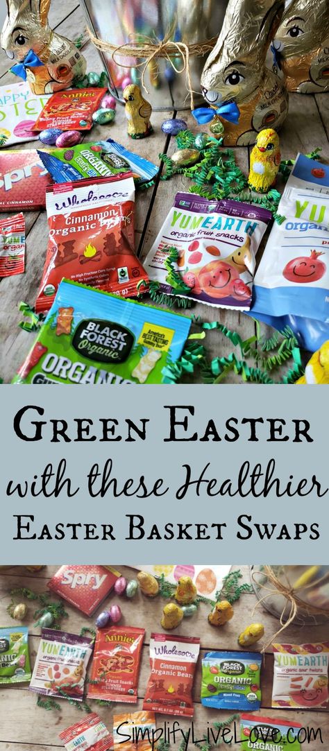 Healthy Easter Basket For Kids, Healthy Easter Basket Ideas, Healthy Easter Basket, Easter Basket Treats, Healthy Easter Treats, Homemade Easter Baskets, Adult Easter Baskets, Easter Foods, Creative Easter Baskets