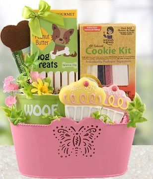 Happy Munching Dog & Owner Gift Dog And People, Luxury Gift Baskets, Dog And Human, Luxury Gift Basket, Dogs And Humans, Dog And Owner, Cookie Kit, Pampered Pooch, Dog Owner Gift