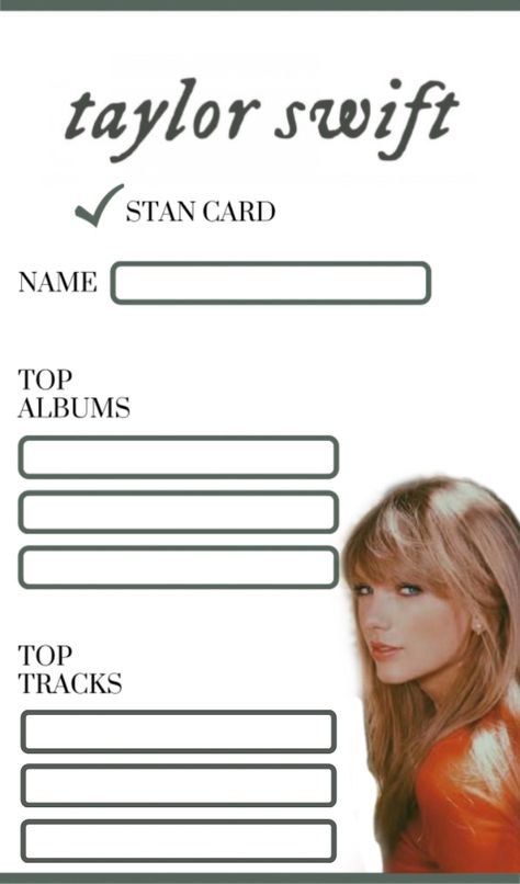 Swiftie Certificate, Top Albums, Taylor Swift Fan Club, Membership Card, Taylor Swift Outfits, Taylor Swift Fan, Card Template, Swift, Taylor Swift