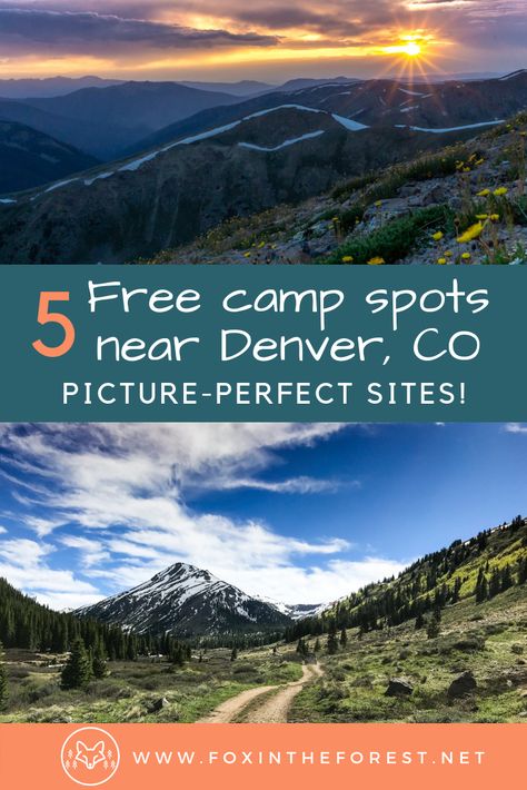 Guide to free camping near Denver, Colorado, USA. Free camp sites in the Rocky Mountains of Colorado. Where to camp in Colorado. Guide to camping near Denver, Colorado. #camping #colorado #outdoors #travel Colorado Camping, Camping Colorado, Road Trip To Colorado, Colorado Adventures, Camping Guide, Colorado Vacation, Camping Destinations, Colorado Hiking, Camping Area