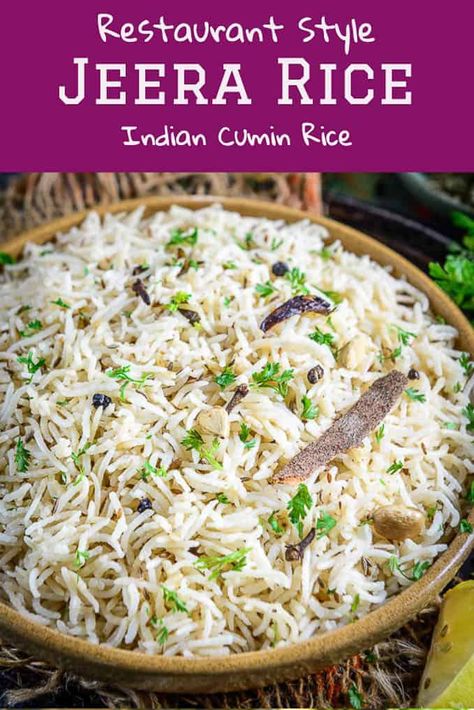 Jeera Rice Recipe, Cumin Rice, Indian Rice Recipes, Indian Curries, Jeera Rice, Indian Rice, Rice Dish, Ras El Hanout, India Food