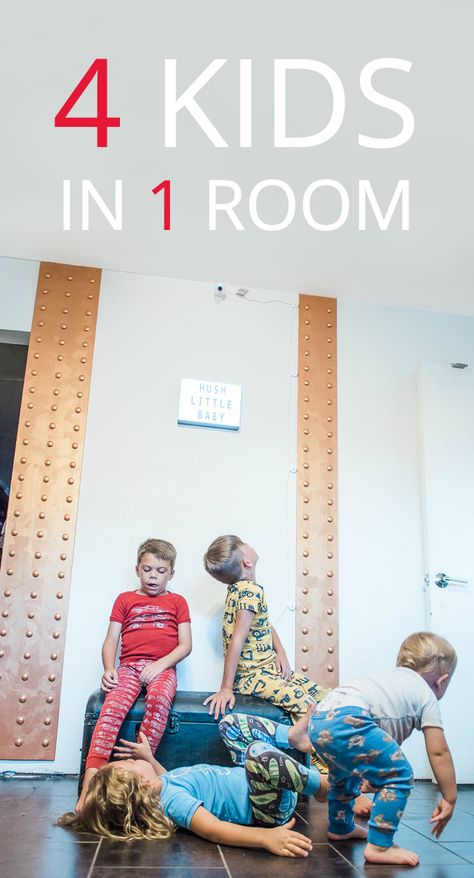 How on earth does this family get 4 kids to sleep in one room? Learn how with these simple tips that can help you organize and save tons of room. #somedayilllearn #familytips #kids #kidsroomideas #howto Sibling Room, Kids Rooms Shared, Kids Shared Bedroom, Shared Kids Room, Safety 1st, Shared Room, Bedroom Floor Plans, Four Kids, Shared Bedrooms