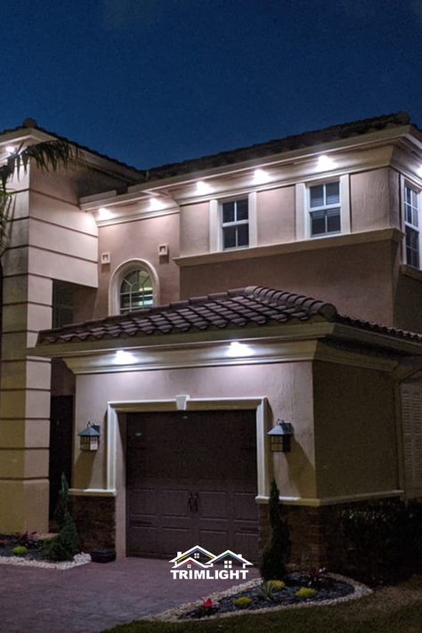 Downlights provide a unique lighting solution designed to mimic traditional soffit or canned lighting.

#homeexterior #Trimlight #outdoorlighting #permanentlighting Canned Lighting, Pool Cage, Accent Lights, Outdoor Accents, Event Lighting, Patio Lighting, Accent Lighting, Security Lights, City Buildings