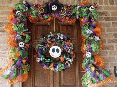 Halloween door decor