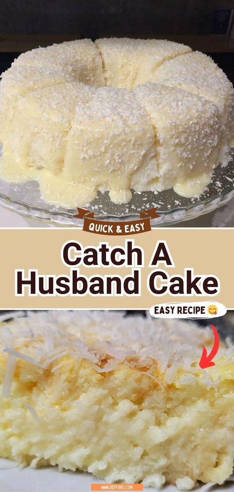 Ensnare the senses with this irresistibly delicious Catch A Husband Cake. This rich, moist cake is layered with flavors that are sure to captivate any heart. Whether you're looking to impress a special someone or just in the mood for an exquisite dessert, this cake is your secret weapon. #CatchAHusbandCake #DessertLovers #BakeToImpress #HeartyRyeandPumpernickelBreads Catch A Husband Cake Recipe, Quick Sweets, Cake Slices, Cake For Husband, Recipes Sweet, Tasty Baking, Delicious Cake, Moist Cakes, Coconut Cake