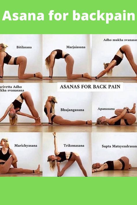 Asanas for back pain 🙏🏻 Relieve Lower Back Pain, Cramps Relief, Yoga For Back Pain, Back Pain Exercises, Lower Back Pain, Yoga Asanas, Low Back Pain, Sciatica, Lower Back