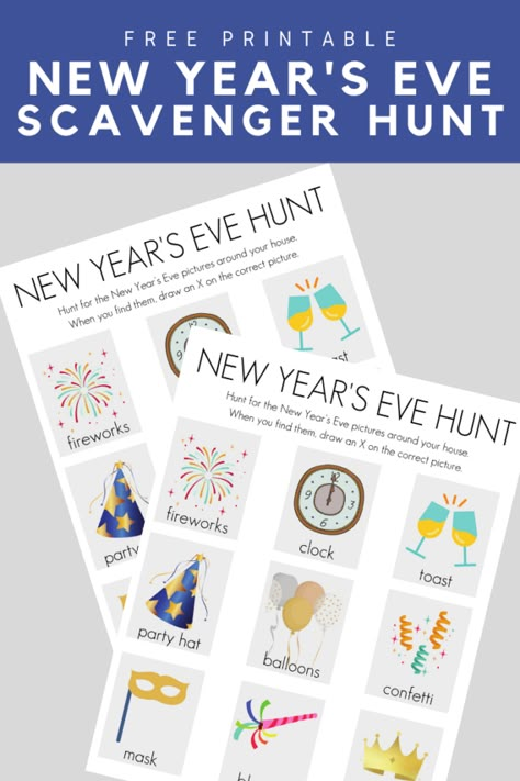 New Years Scavenger Hunt, New Years Eve Scavenger Hunt, Toddler Scavenger Hunt, Picture Scavenger Hunt, Picture Scavenger Hunts, New Years Eve Pictures, Toddler Entertainment, Scavenger Hunt Ideas For Kids, Party Ideas For Teens