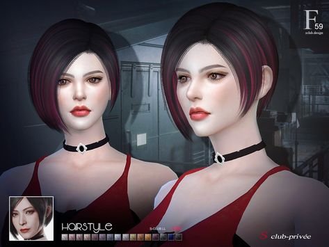 S-Club's sclub_ts4_hair Ada_n59 Ts4 Resident Evil Cc, Sclub Ts4 Hair, Sims 4 Ada Wong, Ada Wong Sims 4 Cc, Sims 4 Resident Evil Cc, Resident Evil Sims 4 Cc, Download Sims, Ts4 Hair, Sims Poses