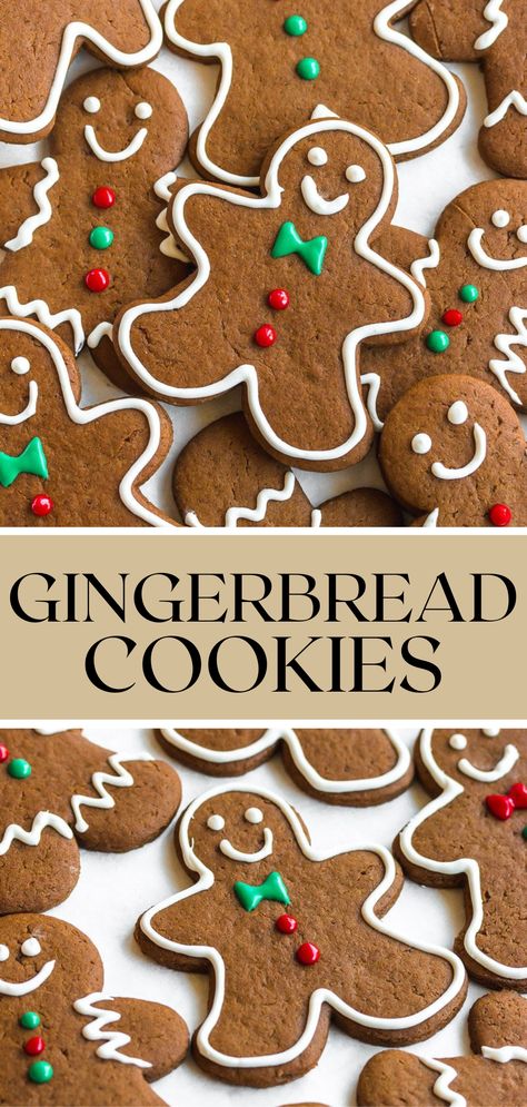 These delicious gingerbread man cookies are a crowd pleasing favorite. Crunchy on the outside and soft on the inside, they’re an amazingly fun and festive way to celebrate the holidays! Round Gingerbread Cookies, Mini Gingerbread Men, Crispy Gingerbread Cookies, Gingerbread Man Cookie Recipe, Classic Christmas Treats, Gingerbread Men Cookies, Pastry Ideas, Maple Cookies, How To Make Gingerbread