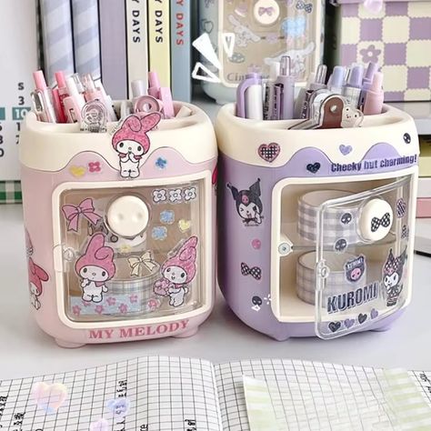 Top On Sale Product Recommendations!;Kawaii Sanrio Kuromi Diy Pen Holder Desk Organizer Cartoon Desktop My Melody Cinnamoroll Sticker Storage Box Makeup Brush Holder Click&Buy: https://s.click.aliexpress.com/e/_EzNfkIV #AliExpressDeals #school #schoollife #schoolsupplies #penholder #penholders #penholderart Cinnamoroll Sticker, School Desk Arrangements, Diy Pen, My Melody Cinnamoroll, Melody Cinnamoroll, Sticker Storage, Kawaii Sanrio, Teacher Desk, Office Room Decor