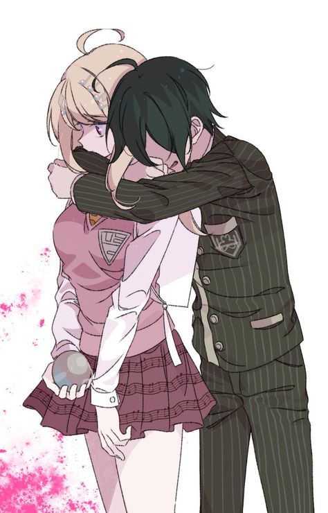 Kaede | Shuichi Kaede And Shuichi, Shuichi Fanart, V3 Danganronpa, Pink Blood, New Danganronpa V3, Shot Put, Danganronpa 3, Danganronpa V3, Danganronpa Characters