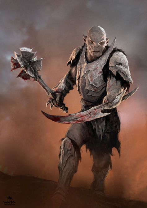 ArtStation - The Hobbit - Battle of Five Armies Hero Orcs, WETA WORKSHOP DESIGN STUDIO Azog The Defiler, Workshop Design Studio, Battle Of The Five Armies, Helmet Designs, Hobbit Art, Middle Earth Art, Weta Workshop, Workshop Design, Fantasy Races