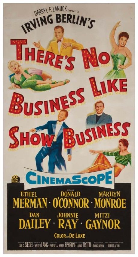 Musicals Posters, Ethel Merman, Marilyn Monroe Movies, No Business Like Show Business, Theater Posters, Movie Musicals, Classic Films Posters, Business Poster, Musical Film