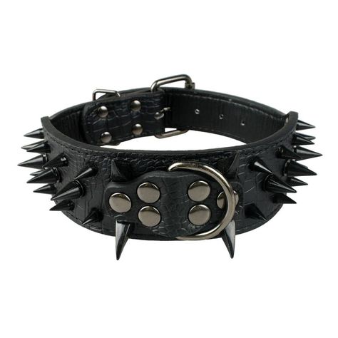 Benala Pet Dog Collar Adjustable Harness Spiked Studded Faux Leather Punk Rivet Dog Collar Pu Sharp Spikes Dog Supplies >>> Check this awesome product by going to the link at the image. (This is an affiliate link and I receive a commission for the sales) Pitbull Mastiff, Studded Leather Dog Collar, Spiked Collar, Big Dog Collars, Spiked Dog Collar, Studded Dog Collar, Studded Collar, Boxer (dog), Large Dog Collars