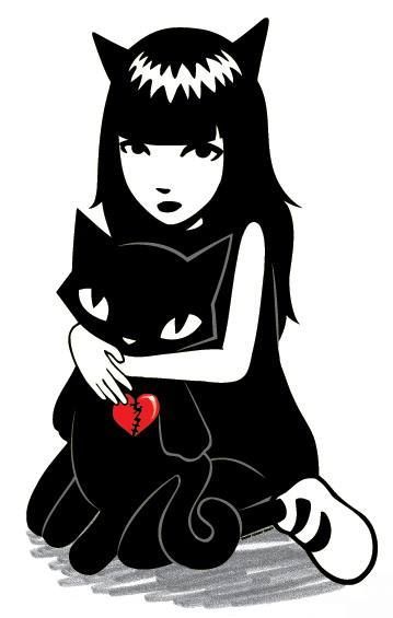 Emily Strange, Alternative Comics, Emily The Strange, Goth Art, Cute Black Cats, Weird Art, Best Friends Forever, Crazy Cat Lady, Crazy Cats