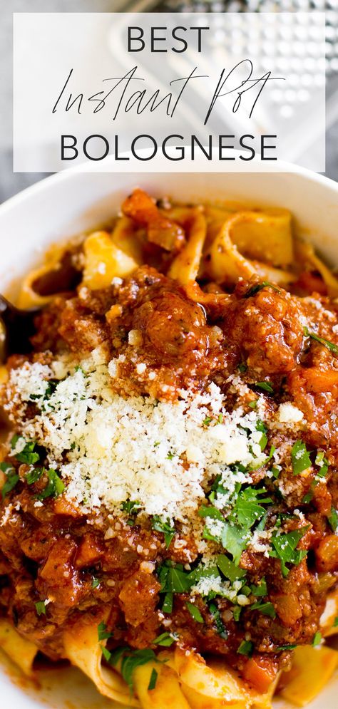 Instant Pot Bolognese Sauce, Instant Pot Bolognese, Best Bolognese Sauce, Bolognese Sauce Recipe, Instant Pot Pasta Recipe, Bolognese Recipe, Bolognese Sauce, Instant Pot Dinner Recipes, Instapot Recipes