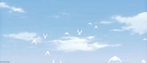 Anime Sky Gif Banner, Blue Sky Banner Gif, Blue Divider Gif, Anime Sky Gif, Blue Sky Gif, White Gif Aesthetic, Blue And White Banner, White Header Gif, White Gif