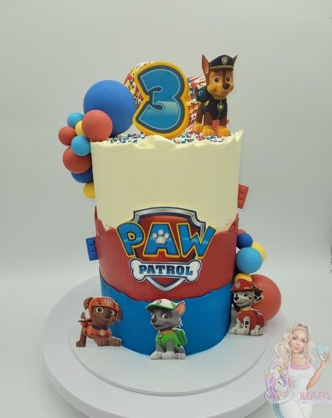 Paw Patrol Buttercream Cake, Diy Paw Patrol, Paw Patrol Birthday Party Cake, Paw Patrol Party Decorations, Birthday Party At Park, Paw Party, Paw Patrol Birthday Cake, Psi Patrol, Cake For Husband