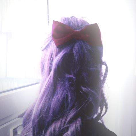 Purple Ponytail, Girl Thinking, Shugo Chara, High Ponytails, Ponytail Hairstyles, Purple Hair, Color Me, Hair Color, Human