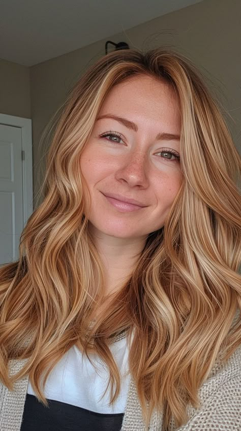 Honey Copper Hair, Amber Hair Color, Blonde And Caramel, Amber Hair Colors, Blonde Caramel Highlights, Caramel Highlight, Copper Blonde Hair, Amber Hair, Highlight Ideas