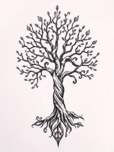 Navigate through 15 mesmerizing abstract tattoo designs that blend creativity with personal meaning, and discover what stories these unique artworks might reveal. Bonsie Trees Tattoo, Traditional Tree Tattoo, Tree Wrist Tattoo, Trees Tattoo, Earthy Tattoos, Abstract Tattoo Designs, Unique Artworks, Tree Tattoo Designs, Abstract Tattoo