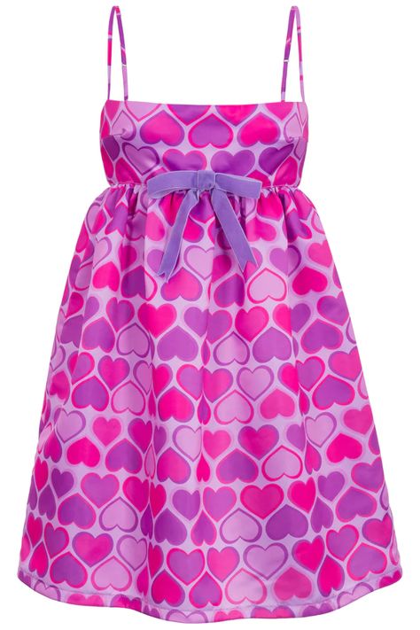 Products – Page 2 – Natalie & Alanna Purple And Pink Dress Casual, Pink And Purple Fashion, Pink And Purple Clothes, Satin Babydoll Dress, Pink And Purple Dress, Heart Shape Dress, Candy Darling, Candy Fashion, Pink Heart Dress