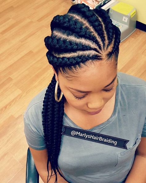 Ghana Cornrows Styles and How-Tos 6 Feed In Braids, Black Updos, Braided Hair Styles, Ghana Braids Hairstyles, Braiding Hairstyles, Feed In Braids, Hype Hair, 4 Braids, Hair Twists