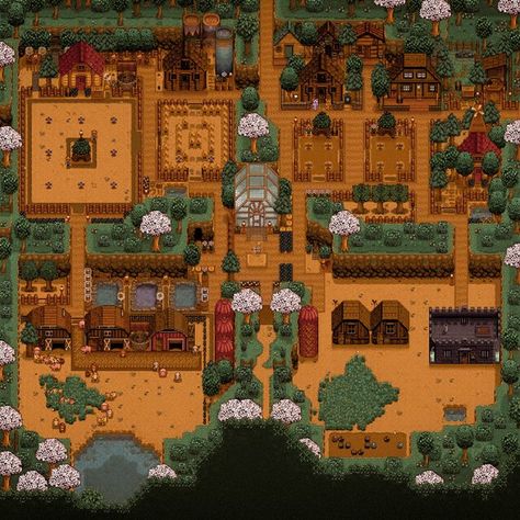 Stardew Valley Vanilla Farm, Stardew Four Corners, Four Corners Farm Stardew Valley, Four Corners Farm, Stardew Valley Farms, Stardew Valley, Read Image, A Pic, Four Corners