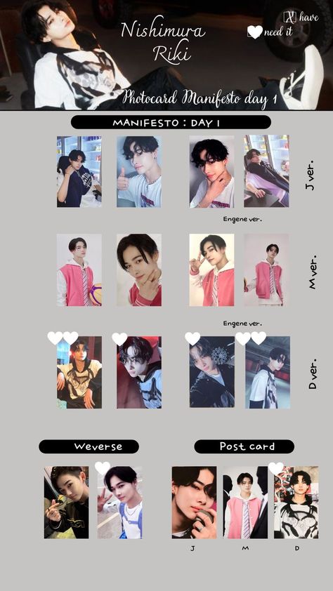 Niki Photocards Manifesto, Niki Photocards, Manifesto Day 1, Photocards Template, Incredible Wallpaper, Wallpaper Template, Photocard Template, Photo Card Template, Postcard Template