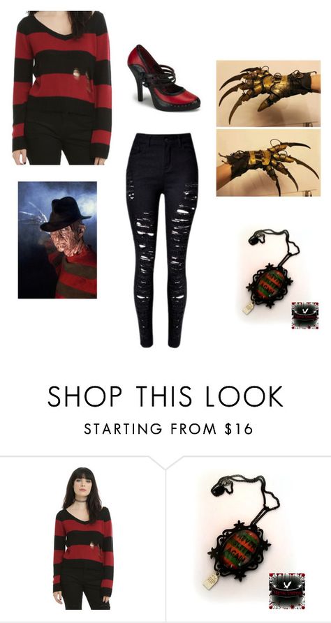 "Freddy Krueger daughter" by jayraywolf ❤ liked on Polyvore featuring Freddy Female Freddy Krueger, Freddy Krueger Costume Women, Freddy Krueger Costume, Fun Cosplay, Cute Emo Outfits, Horror Costume, Halloween Horror Movies, Scary Halloween Costumes, Gothic Clothes