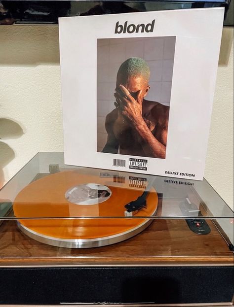 frank ocean viynal aesthetic Blond Vinyl Frank Ocean, Frank Ocean Blond Vinyl, Blond Frank Ocean Vinyl, Frank Ocean House, Frank Ocean Record, Vinyl Collection Aesthetic, Blond Vinyl, Frank Ocean Vinyl, Vinyl Record Aesthetic