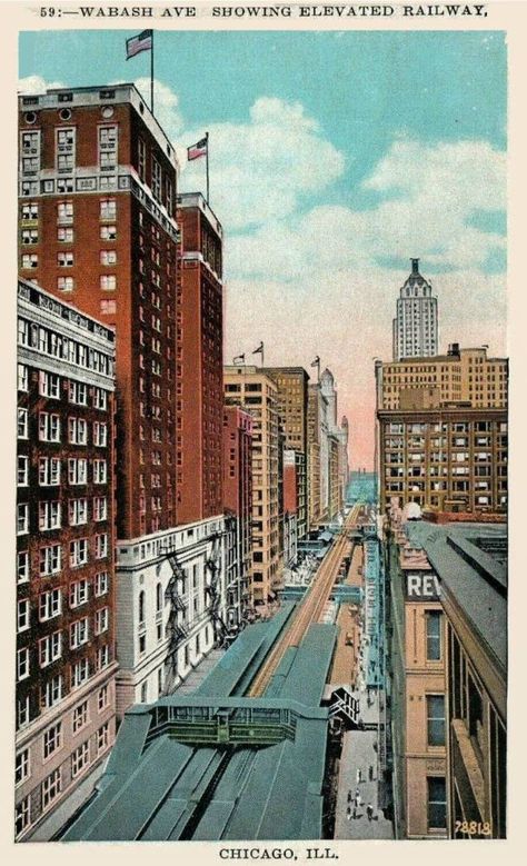 1920 Poster, Rapid Transit, Texas Art, Chicago History, Downtown Dallas, My Kind Of Town, Chicago Architecture, Chicago City, Picture Postcards