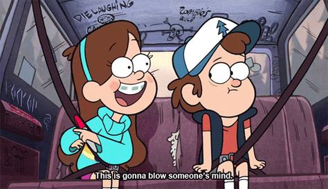 This is gonna BLOW someone's MIND Gravity Falls Gif, Disney Puns, Monster Falls, Gravity Falls Dipper, Fall Memes, Gravity Falls Funny, Gravity Falls Fan Art, Dipper And Mabel, Cartoon Crazy