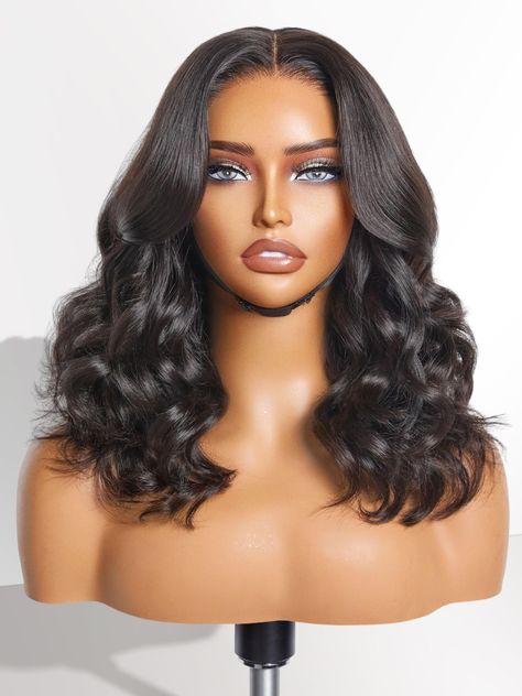 PRICES MAY VARY. Title: LUVME HAIR Short Body Wave Human Hair Lace Front Wigs 14 Inch Glueless 5x5 Closure Wig Pre Plucked for Women. Product Type: Products > Hair Care > Hair Extensions, Wigs & Accessories > Wigs Wig Styles For Black Women Lace, Luvme Hair Wigs, 14inch Wig, Blowout Hair Medium, Short Body Wave Wig, Glueless Wigs Black Women, 16 Inch Wig, Types Of Wigs, 10 Inch Hair