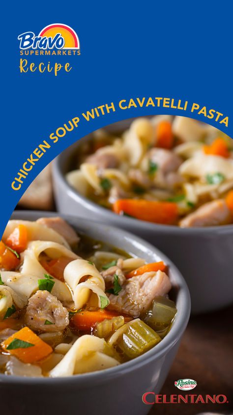 Share this hearty Celentano cavatelli chicken soup with your family tonight. They are sure to love it! Comparte esta abundante sopa de pollo Celentano cavatelli con tu familia esta noche. ¡Seguro que les encantará! Whole Rotisserie Chicken, Cavatelli Pasta, Chicken Skin, Yummy Chicken Recipes, Yum Yum Chicken, Chicken Soup, Rotisserie Chicken, Quick Dinner, Garlic Cloves