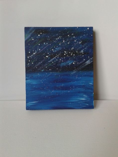 Meteor shower Meteor Shower Painting, Shower Painting, Meteor Shower, Wood Art, Shower, Wood, Art