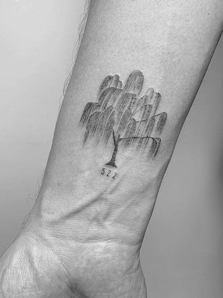 25 Intricate Tree Tattoos for Men in 2021 - The Trend Spotter Ww Tattoo, Weeping Willow Tattoo, Willow Tree Tattoo, Tree Tattoo Back, Tree Tattoo Men, Willow Tree Tattoos, Tree Tattoo Small, Tree Tattoos, Willow Trees