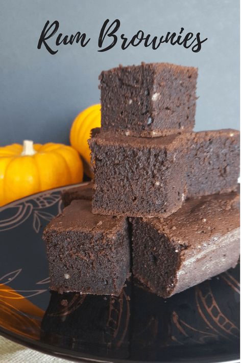 These rum brownies are a decadent treat. Enjoy these as an adult treat for Halloween or as part of your autumn holiday parties. #choctoberfest #sponsored Rum Brownies Recipe, Rum Brownies, Rum Chata, Boozy Treats, My Kitchen Rules, Boat Club, Autumn Holiday, Kitchen Rules, Pineapple Rum