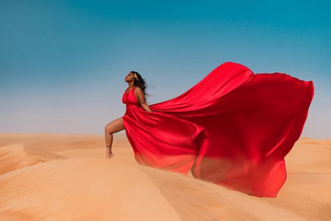 Dubai Flying Dress, Thirty Fine, Flowy Dress Photoshoot, Flowy Dress Photography, Photoshoot In Dubai, Flying Dress Photoshoot, Desert Photoshoot Ideas, Dubai Photoshoot, Best Photoshoot