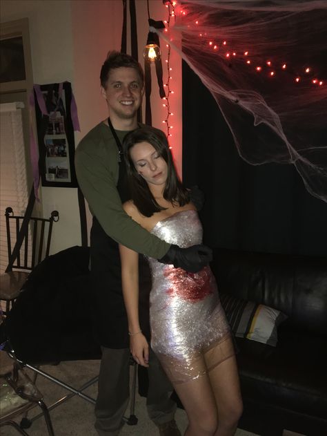 Dexter Couple Costume. Easy DIY and cheap! Everything from Walmart and under $40! #Dexter Dexter Costume Couple, Dexter Couples Costume, Dexter Halloween Costume, Dexter Costume, Dexter Halloween, Horror Halloween Costumes, Couple Fits, Dexter, Matching Couples