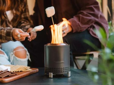 Turn Dollar Store Frames Into a Trendy Decorative Lantern Making Smores, Mini Fire Pit, Tabletop Fire Pit, Stove Black, Solo Stove, Tabletop Fireplaces, Tabletop Firepit, Small Fireplace, Concrete Fire Pits