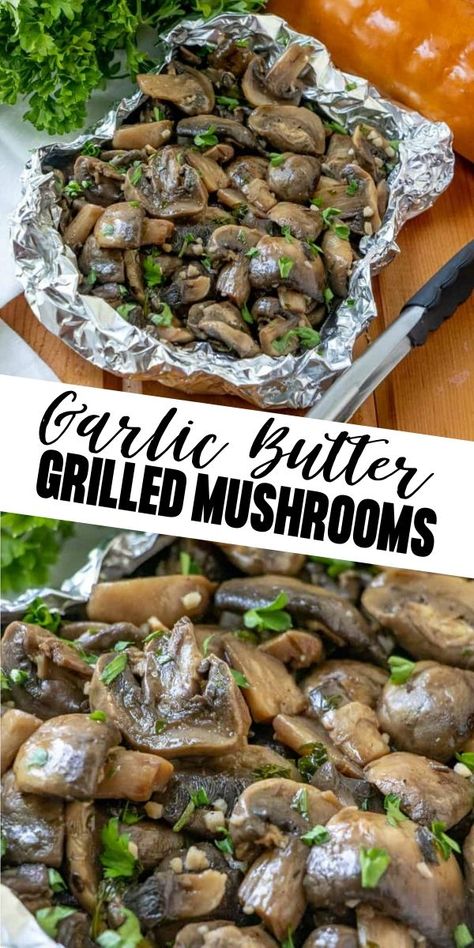 Mushrooms Grilled, Vegetarian Grilling Recipes, Grilled Vegetable Recipes, Grilled Garlic, Grilled Side Dishes, Vegetarian Grilling, Grilling Recipes Sides, Grilling Sides, Healthy Grilling Recipes