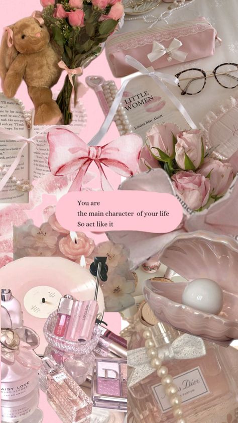 Booktok Wallpaper, Collage, Pink