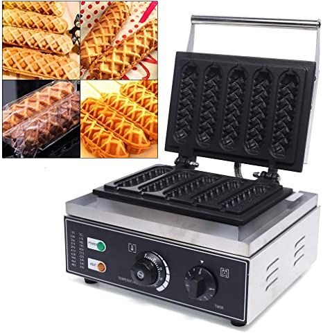 DYRABREST Commercial Mini Donut Maker,Corn Dog Maker,Egg Bubble Waffle Maker,Double-Sided Heating Elettric Donut Maker Non-Stick for homes, Coffee Shops, Cold Drinks Shops, Time Temperature Adjustable (Hot Dog Muffin Machine) Corn Dog Maker, French Hot Dog, Waffle Sticks, Waffle Machine, Waffles Maker, Egg Tart, Corn Dogs, Waffle Iron, Waffle Maker